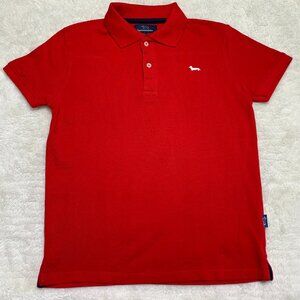 Harmont & Blaine Boy's Red Short Sleeve Cotton Polo Shirt w/ Logo Size 12